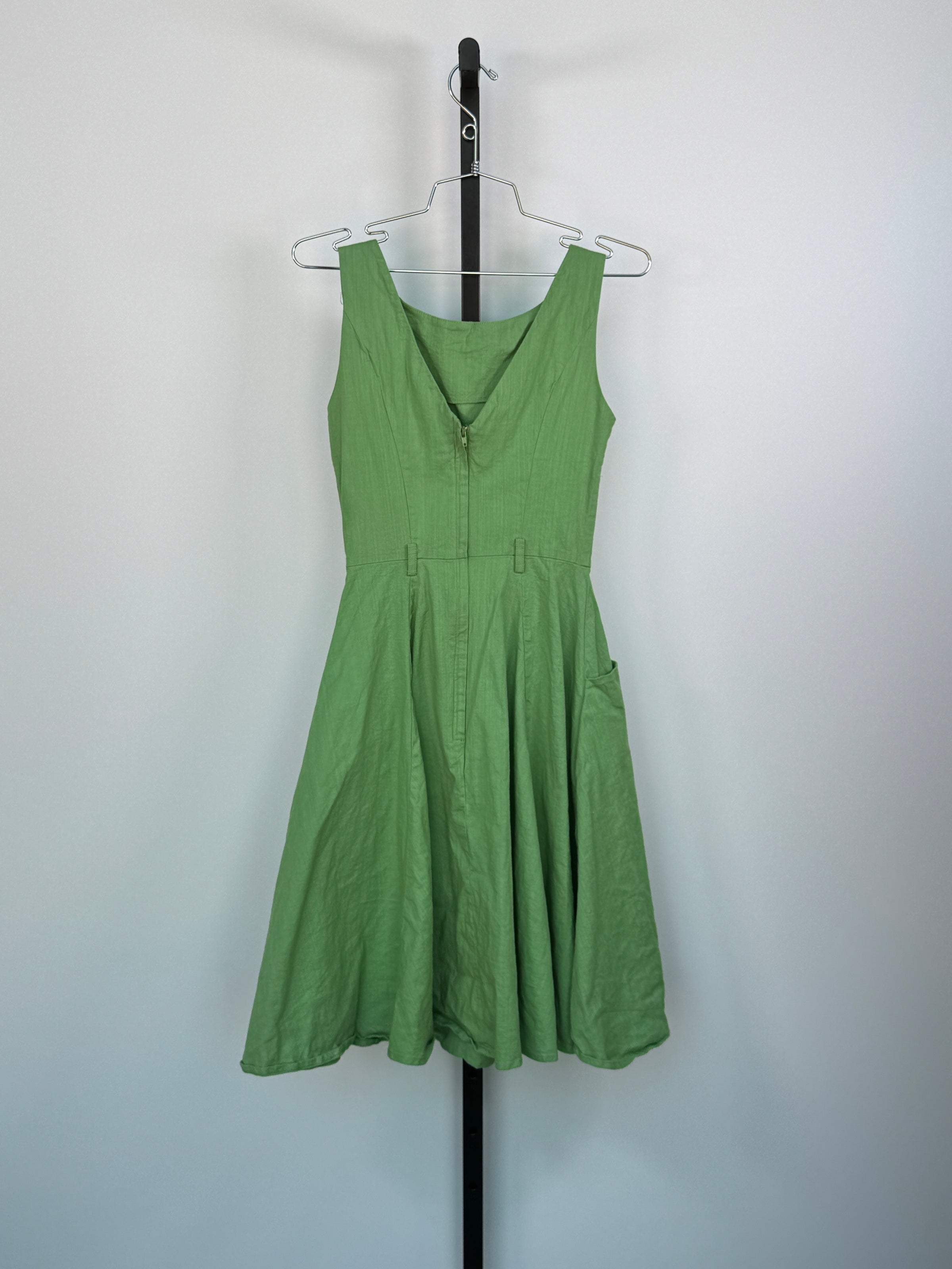 XS collectif london green pocket dress